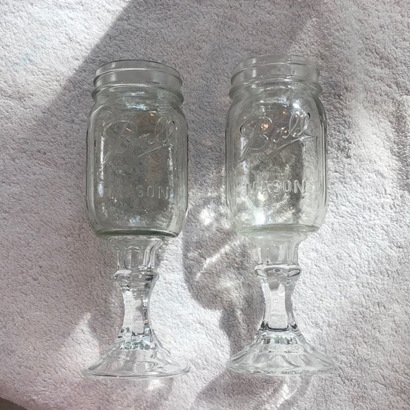 Mason Dining Stemmed Mason Jar Wine Glasses Red Neck Wine Goblets